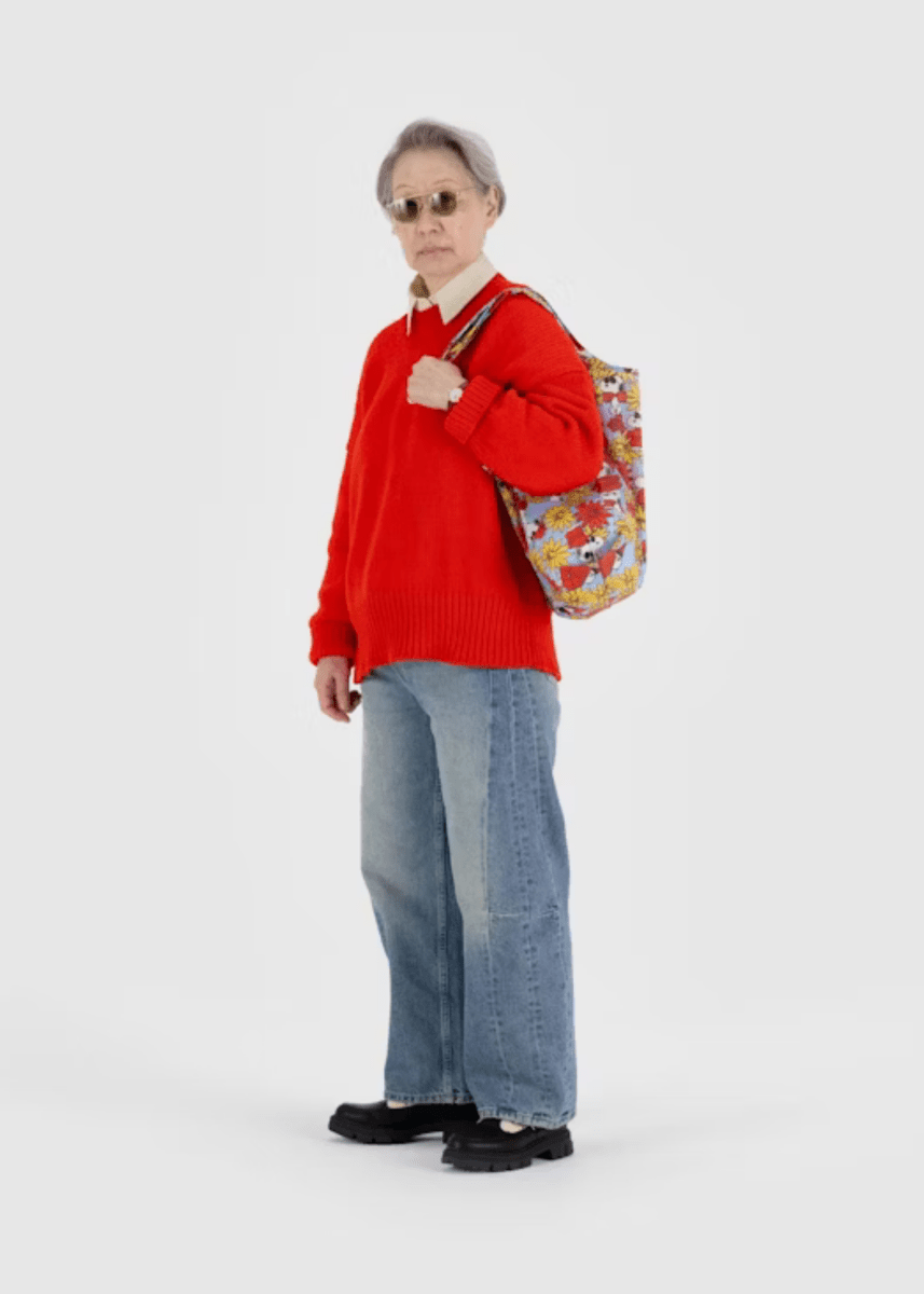 Sac Réutilisable Standard Baggu Floral Snoopy - Ex - voto