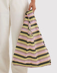 Sac Réutilisable Standard Baggu Gradient Stripe Pink & Yellow - Ex - voto