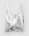 Sac Réutilisable Standard Baggu Métallique Argent - Ex - voto