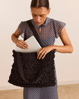 Sac Sander Frill Noir Damson Madder - Ex-voto