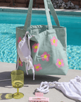Sac Tote Bag Fleuri Sauge Gold Heart Club - Ex - voto