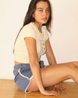Short Bleu Acier Bailey Rose - Ex-voto