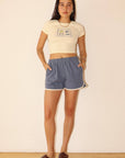 Short Bleu Acier Bailey Rose - Ex-voto