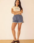 Short Bleu Acier Bailey Rose - Ex-voto