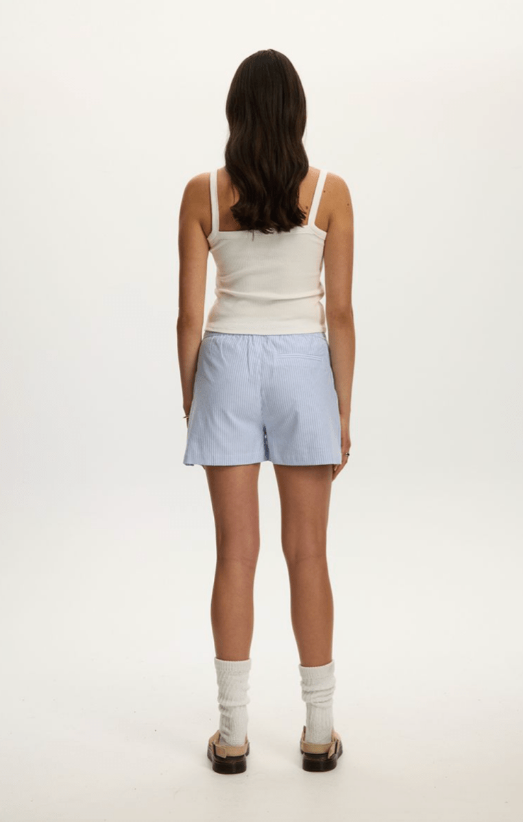 Short Boxer Tate Blue Oxford Stripes Kuwalla SOLDE - Vente Finale - Ex - voto