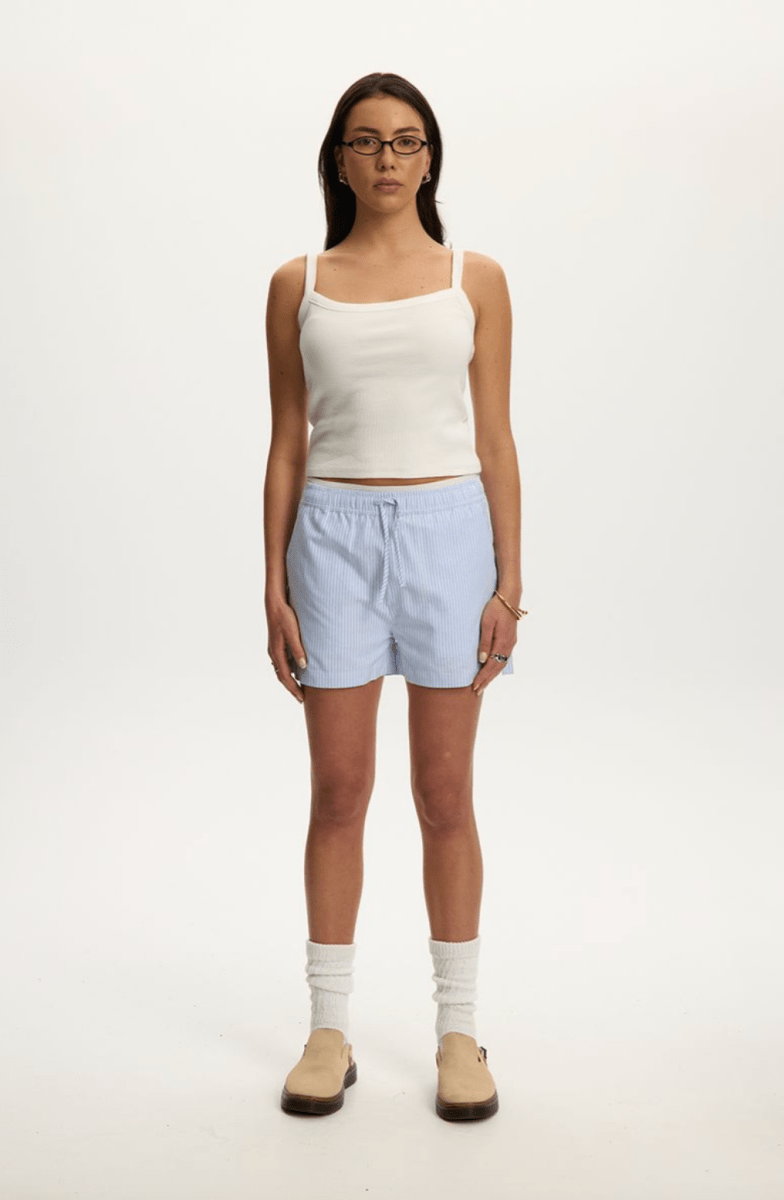 Short Boxer Tate Blue Oxford Stripes Kuwalla SOLDE - Vente Finale - Ex - voto