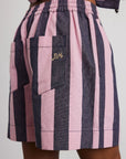 Short Rafe Damson Madder Rayures Bleues et Roses SOLDE - Vente Finale - Ex - voto
