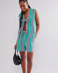 Short Rafe Damson Madder Rayures Vertes SOLDE - Vente Finale - Ex - voto