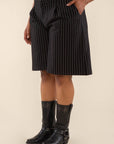 Short Rayé Noah Noir et Blanc NLT SOLDE - Vente Finale - Ex - voto