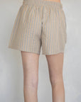 Shorts Billie Beige Rayures Things Between - Ex - voto