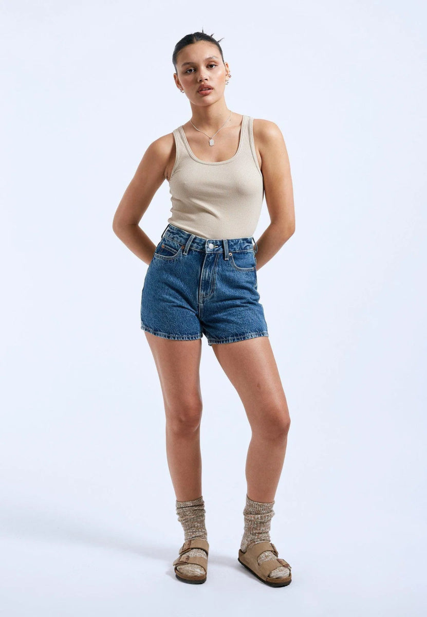 Shorts Nora Dr Denim Mid Retro - Ex - voto