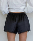 Shorts Satin Aris Noir Things Between - Ex - voto
