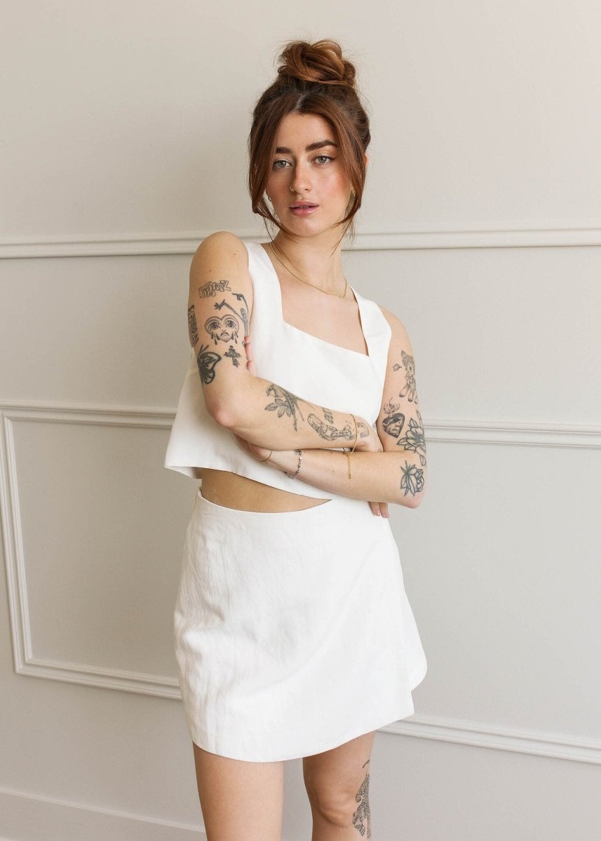 Skort Ivy Dailystory Blanc SOLDE - Vente Finale - Ex - voto