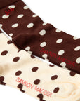 Damson Madder Polka Dot Socks (Pack of 2 Pairs) – Chocolate & Ecru