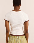 T-Shirt Alicia Blanc Damson Madder - Ex-voto