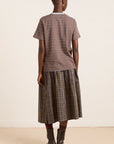 T-Shirt Ariel Damson Madder Brun et bleu - Ex - voto