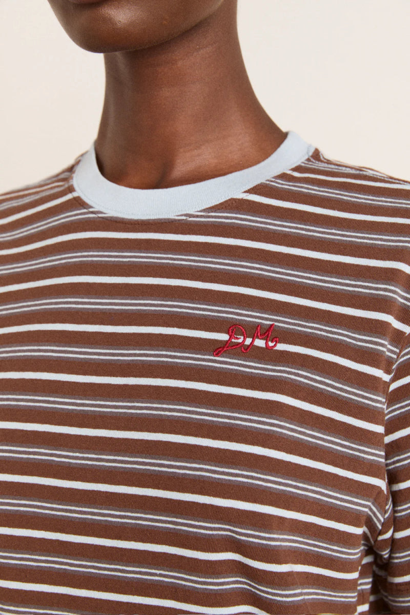 T-Shirt Ariel Damson Madder Brun et bleu - Ex - voto