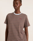 T-Shirt Ariel Damson Madder Brun et bleu - Ex - voto