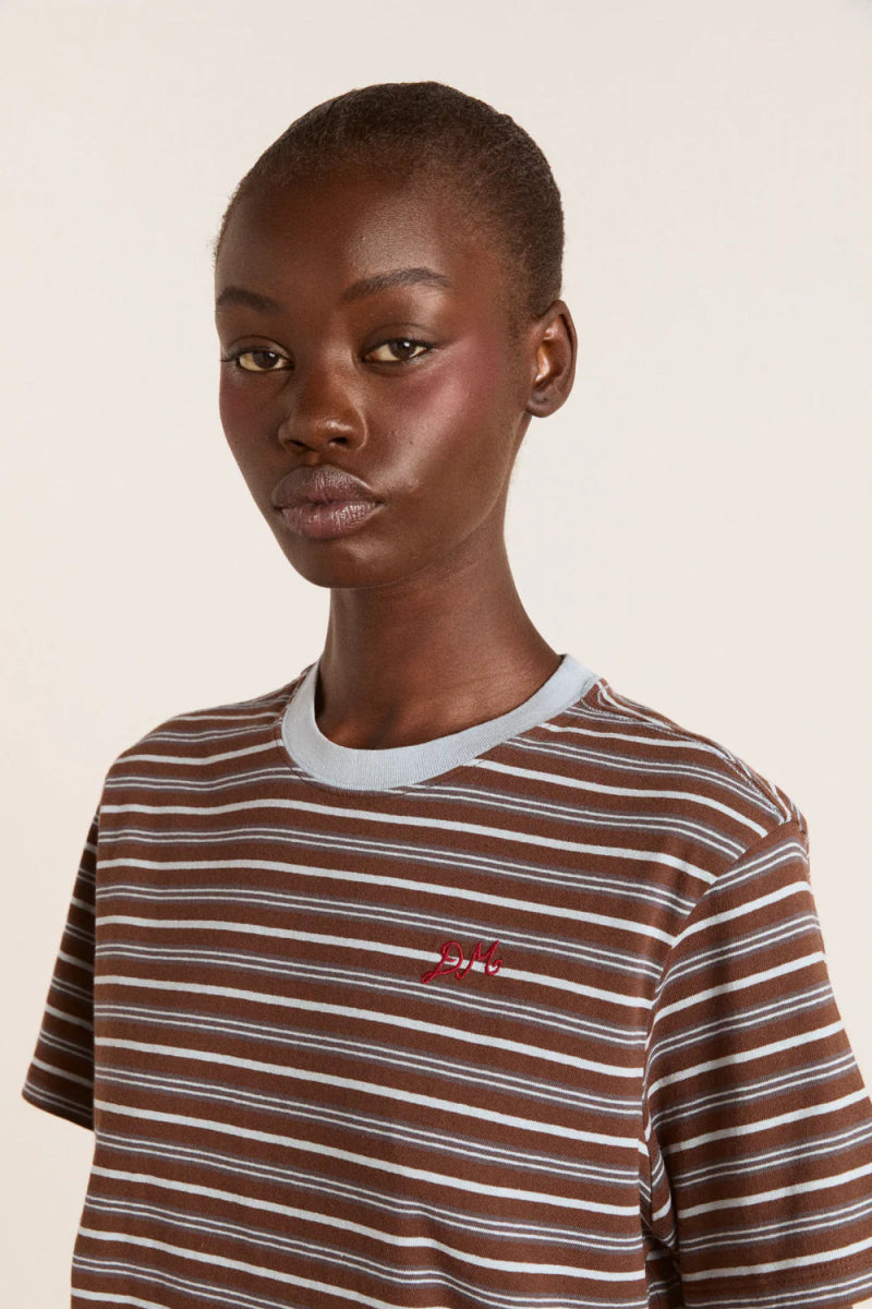 T-Shirt Ariel Damson Madder Brun et bleu - Ex - voto