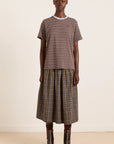 T-Shirt Ariel Damson Madder Brun et bleu - Ex - voto