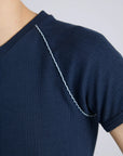 T-shirt Aster Pointelle Marine Damson Madder - Ex - voto