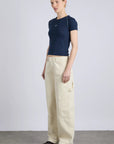 T-shirt Aster Pointelle Marine Damson Madder - Ex - voto