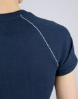 T-shirt Aster Pointelle Marine Damson Madder - Ex - voto