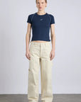T-shirt Aster Pointelle Marine Damson Madder - Ex - voto