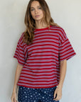 T-Shirt Axel Rayures Rouges Things Between - Ex - voto