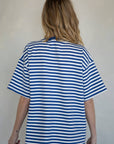 T-Shirt Cassandra Rayé Things Between Bleu - Ex - voto