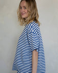 T-Shirt Cassandra Rayé Things Between Bleu - Ex - voto