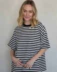 T-Shirt Cassandra Rayé Things Between Noir - Ex - voto