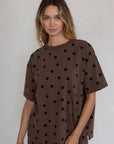 T-Shirt Cody Brun à Pois Things Between - Ex - voto