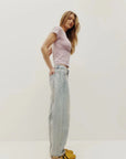 T-Shirt Col Carré Selena Blush Kuwalla - Ex - voto