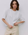 T-Shirt Daphné Blanc Mod Ref - Ex - voto