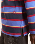 T-Shirt LS Ali Damson Madder Bleu et Bourgogne - Ex - voto