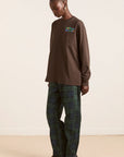 T-Shirt LS Patchwork Quilt Damson Madder - Ex - voto