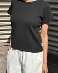 T-Shirt Pointelle Babe Le Bon Shoppe Noir - Ex - voto