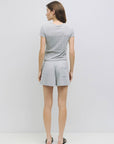 T-Shirt Pointelle Cherie Gris All Row - Ex - voto