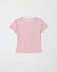 T-Shirt Pointelle Cherie Rose All Row - Ex - voto
