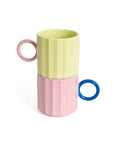 Tasse Jaune Anse Rose Helio Ferretti - Ex - voto