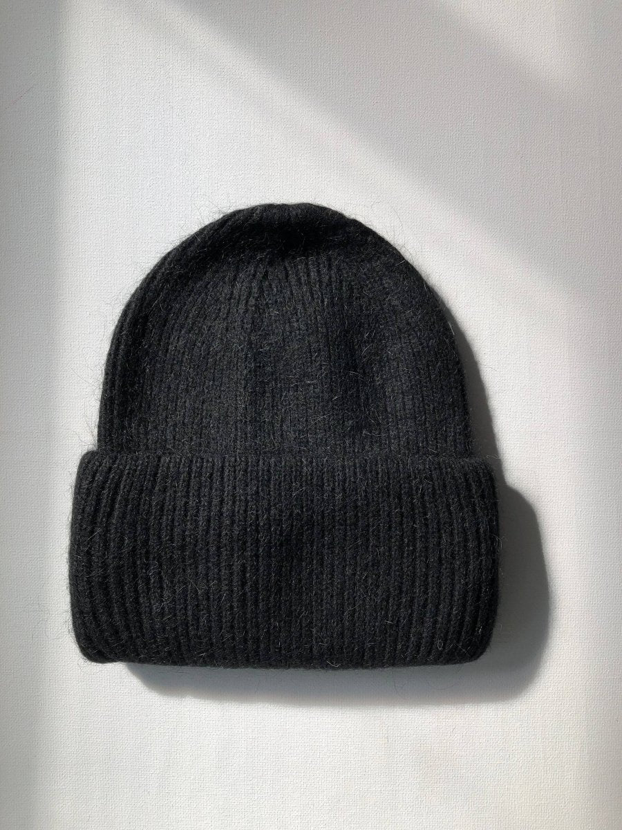 Billy Bamboo Angora and Black Wool Beanie – Ex-voto