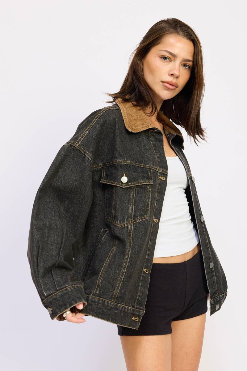 Veste Jeans Col Contrasté EP - Ex - voto