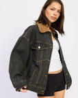 Veste Jeans Col Contrasté EP - Ex - voto