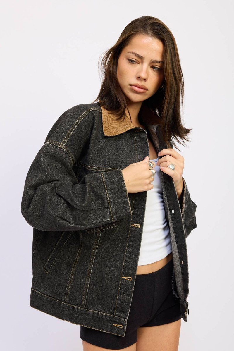 Veste Jeans Col Contrasté EP - Ex - voto