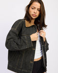 Veste Jeans Col Contrasté EP - Ex - voto