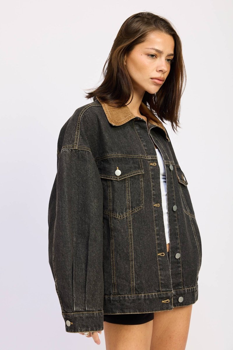 Veste Jeans Col Contrasté EP - Ex - voto