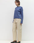 Mod Ref Cecelia Blue and Grey Striped Cardigan