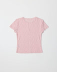 T-Shirt Pointelle Cherie Rose All Row