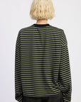 EP Blue and Brown Stripes Top 